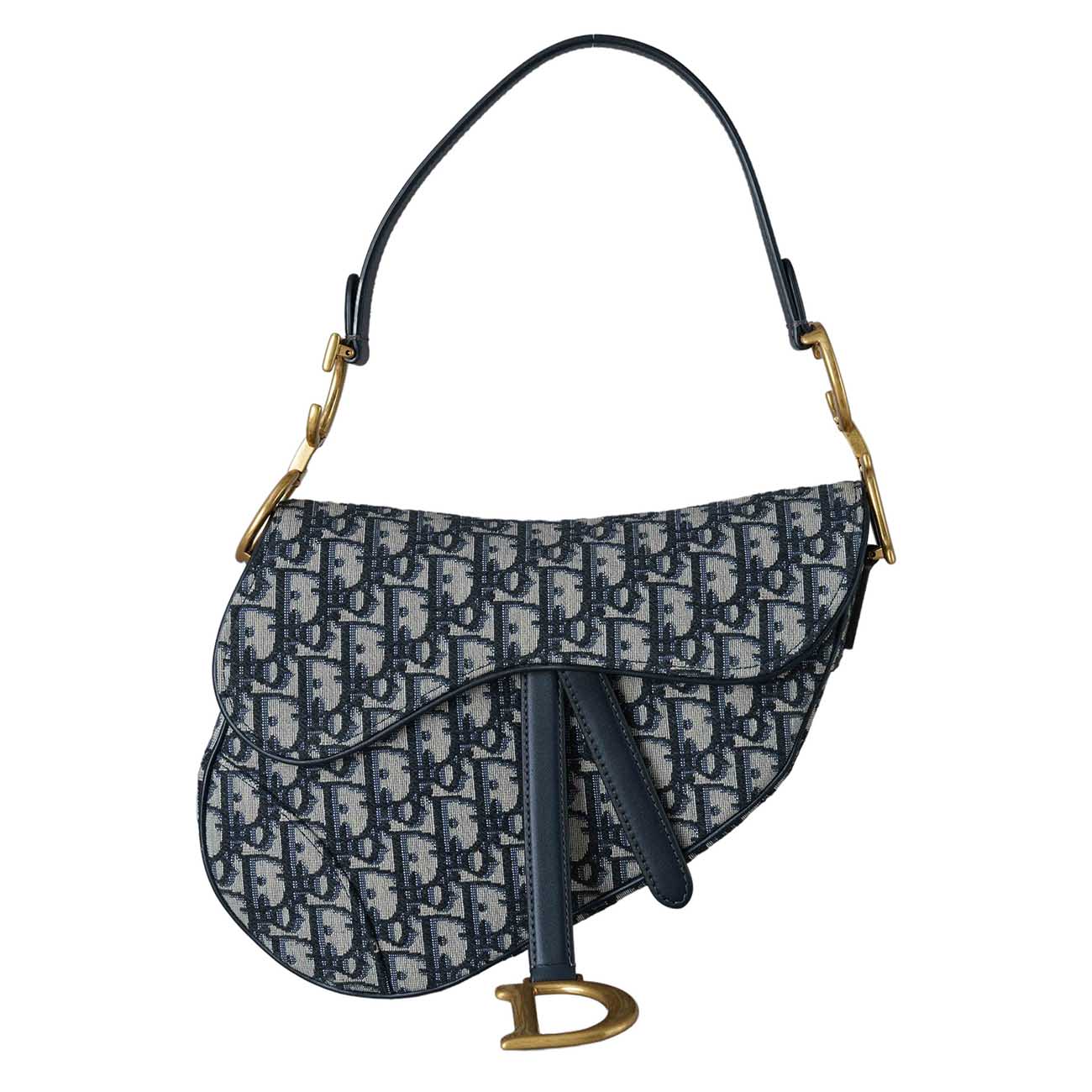 CHRISTIAN DIOR(USED)크리스찬디올 오블리크 새들백 미듐 & 스트랩